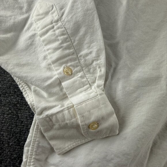 Gitman Bros Button-Down USA 14.5 34 TTX Cotton Oxford White Men Shirt Pocket - Picture 7 of 16